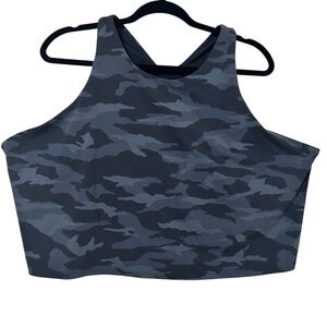 Athleta Camo Sports Bra - Gray and Black Size 3X inside support Racer back